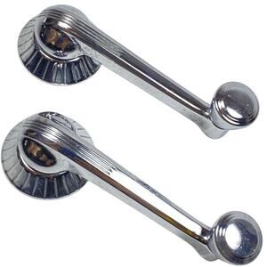 '38-'48 Buick Chrome Window Crank Handle Knobs Set with Trim #4151306